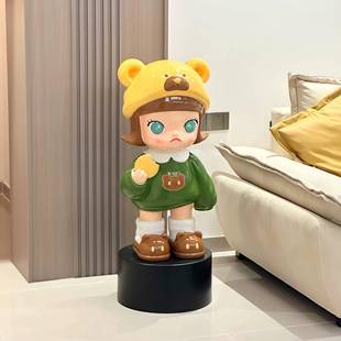 泡泡茉莉公主饼干女孩摆件画家高颜值潮流卡通客厅玄关网红模型