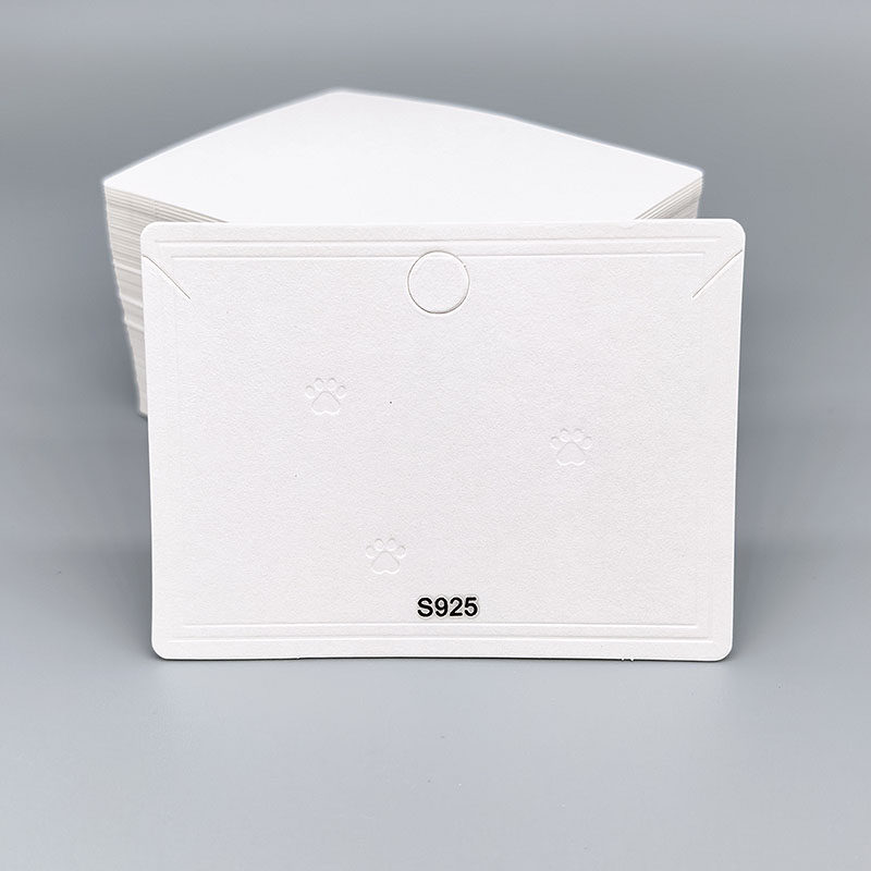 新款项链饰品包装卡片 韩版通用横版s925特种白卡纸板8*6cm 100个