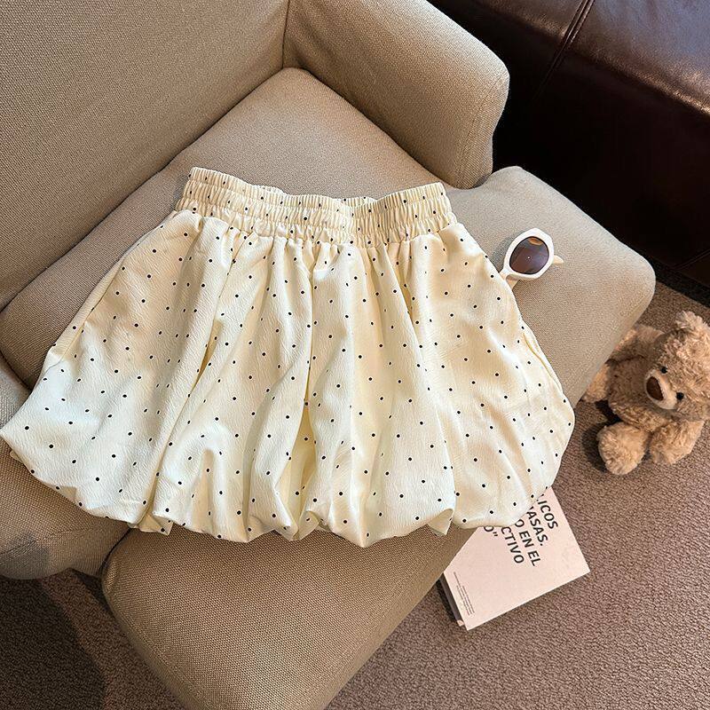 波点花苞裤超好看女夏季蓬蓬防走光安全短裤有口袋甜美花苞短裤