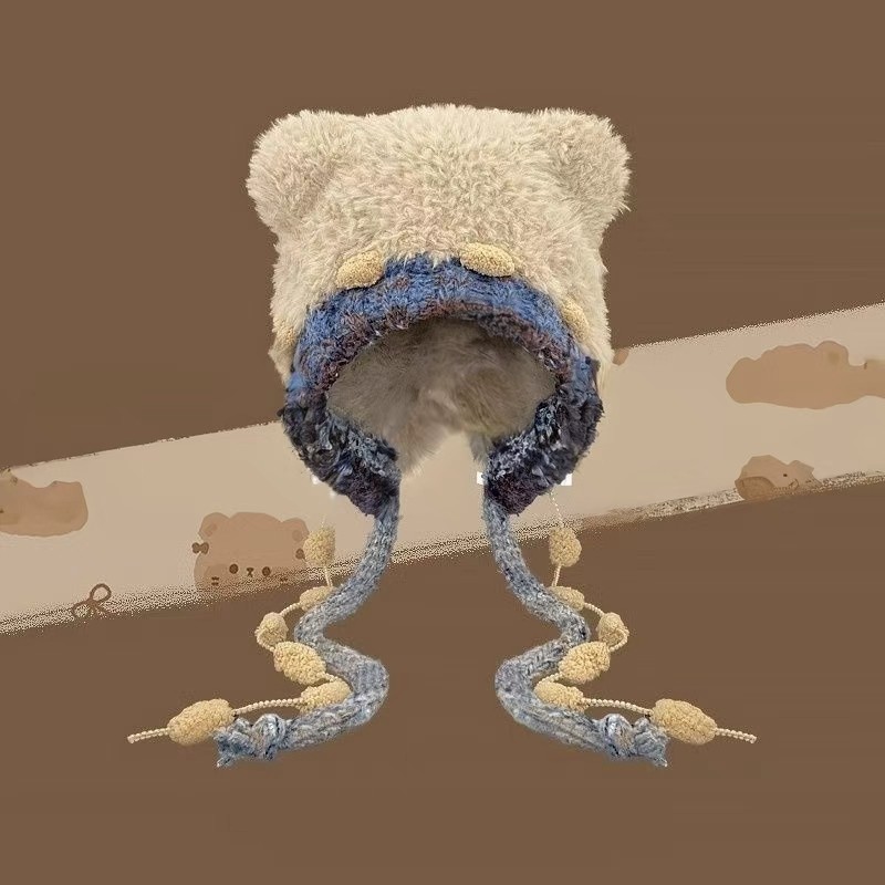 2025网红冬天毛茸茸加厚保暖帽子