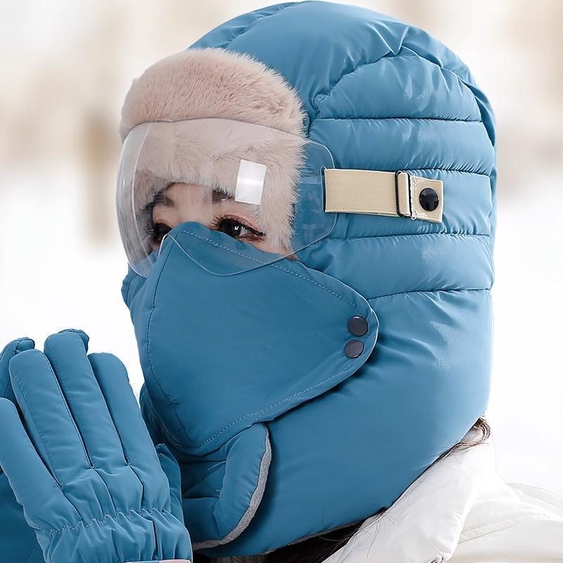 骑车防风面罩冬护脸全封闭式帽子