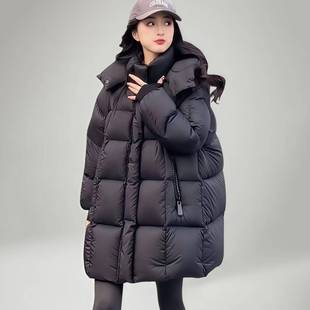 大码女装中长款羽绒棉服女冬季2025新款今年流行爆款泡芙棉衣外套