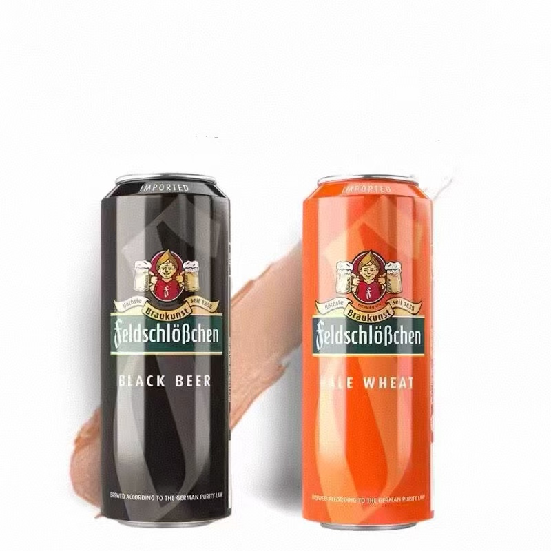 德国进口费尔德堡小麦白啤/黑啤精酿啤酒500ml罐装