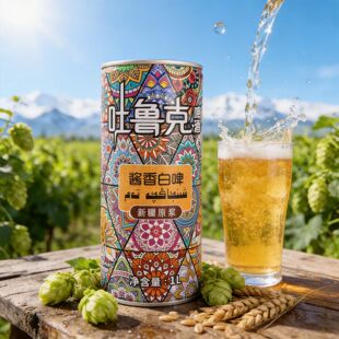 吐鲁克酱香白啤精酿新疆风味原浆白啤酒1L罐装