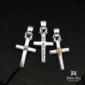 现货 BWL官方正品 火柴棍十字架 20ss 18k金十字架吊坠PN1044