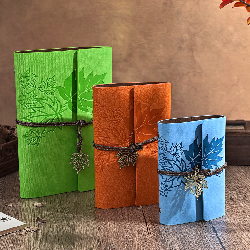 软皮活页笔记本手帐本旅行盖章本