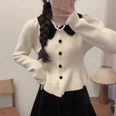 毛线纽扣娃娃领内搭纽扣折扣