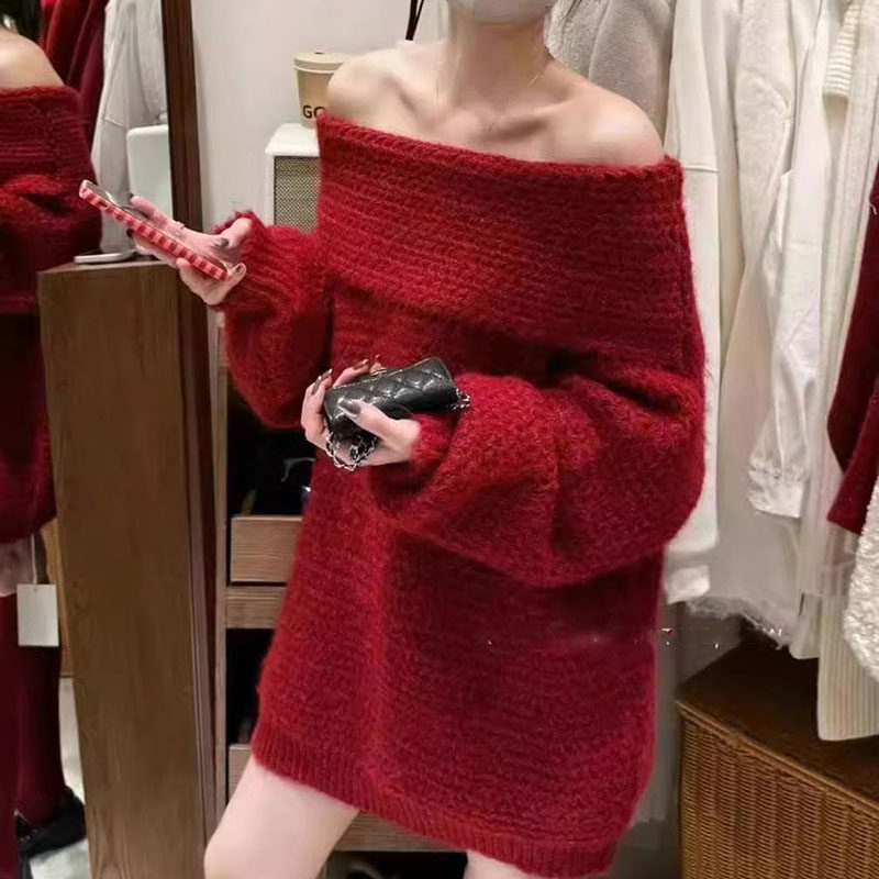 法式慵懒风宽松毛衣女秋冬新款