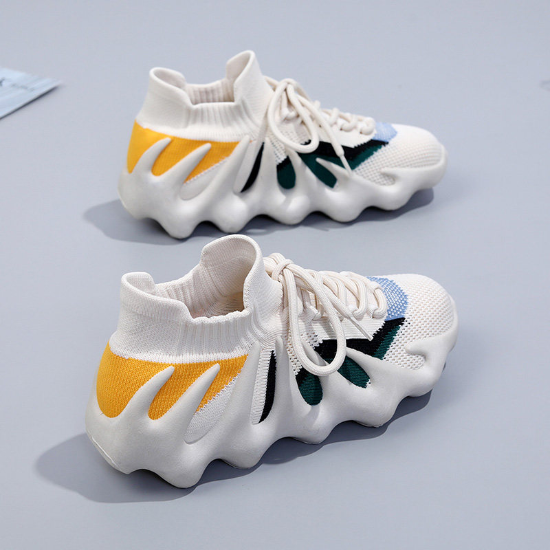 莆田椰子女鞋春季飞织网面透气跑步软底运动八爪鱼室内瑜伽健身房