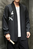 W基地风春装新款男士仙鹤刺绣汉服道袍外套A032/6601/50控68，男装衬衫，电商A032