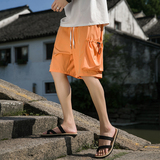 西兴桥边橙色2024新款大码五分运动休闲沙滩裤男A032/DK2301/35，男装休闲裤，电商A032