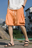 西兴桥边橙色2024新款大码五分运动休闲沙滩裤男A032/DK2301/35，男装休闲裤，电商A032