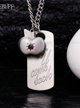 lovebuff苹果项链夏以昼周边挂坠哥哥同人饰品立体不锈钢生日礼物