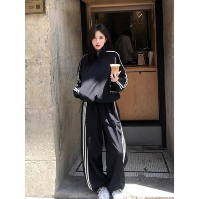 动套装女秋冬季宽松户外跑步登山