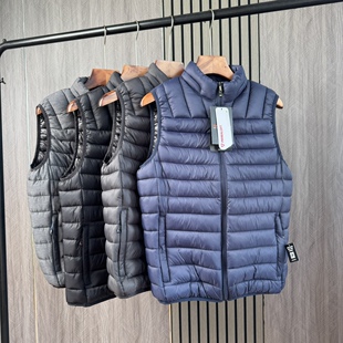 美单牛货！黑标P棉填充~超轻户外保暖男士秋冬拒水休闲立领棉马甲