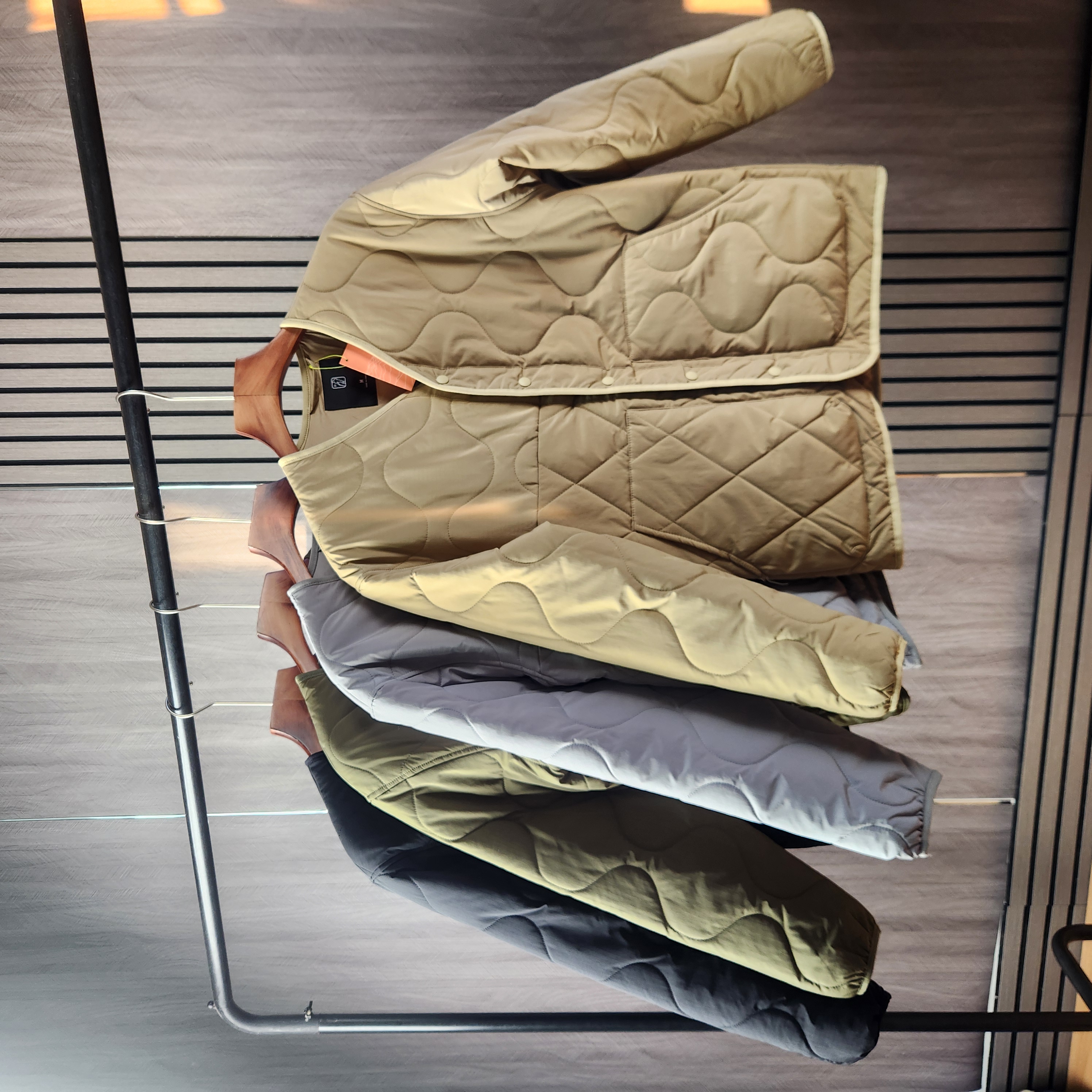 无领棉衣男士秋冬保暖棉服外套潮