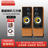 美丽安之声HIVI 100家用高端10寸三分频HiFi落地音箱 惠威喇叭SCM