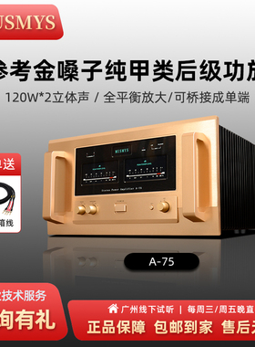 妙思A75甲类HIFI功放机场效应管大功率全平衡后级复刻金 嗓子套装