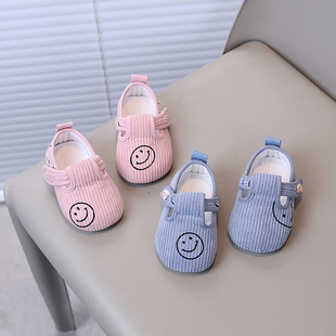 透气男女小童鞋 婴儿学步鞋 室内软底家居防滑地板鞋 2岁宝宝布鞋