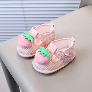 晋豆子女宝宝学步鞋布鞋透气防滑软底可爱小童室内鞋家居地板鞋