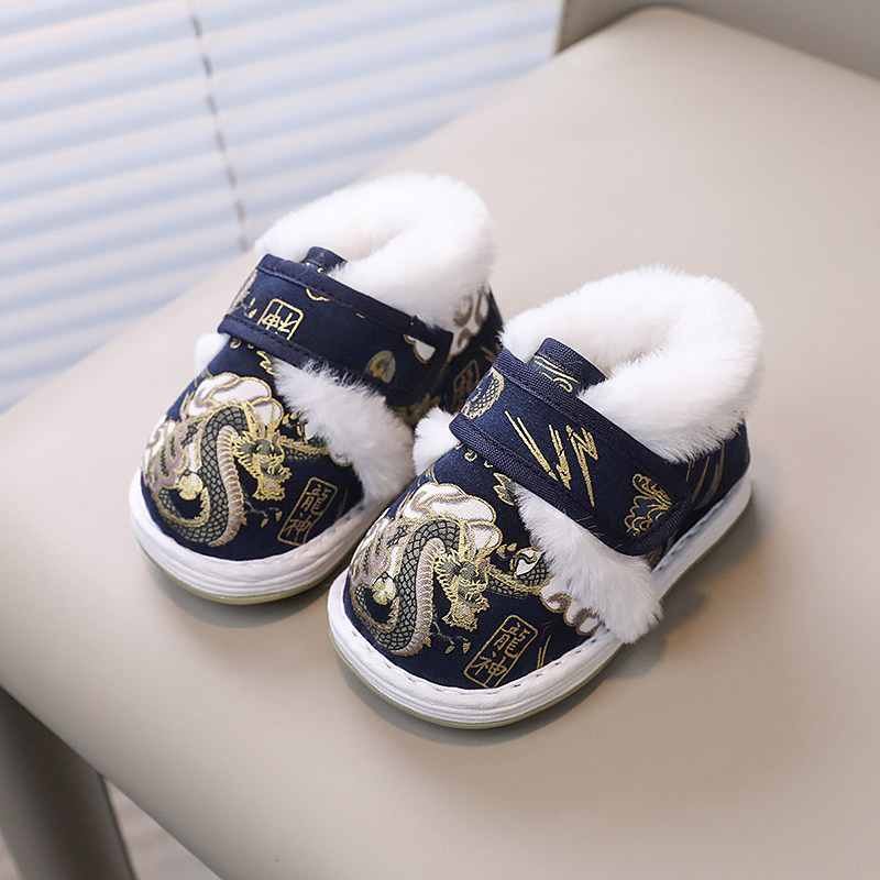 宝宝棉鞋加厚冬男童汉服鞋棉鞋