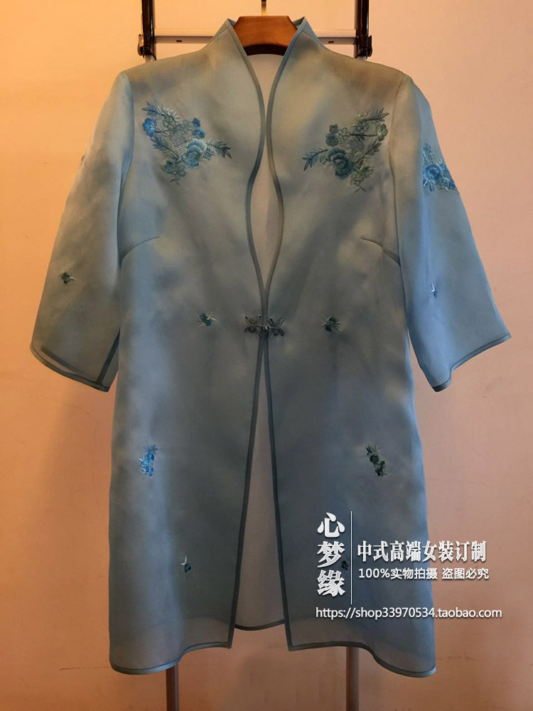 春夏新款中式真丝宽松多色外套