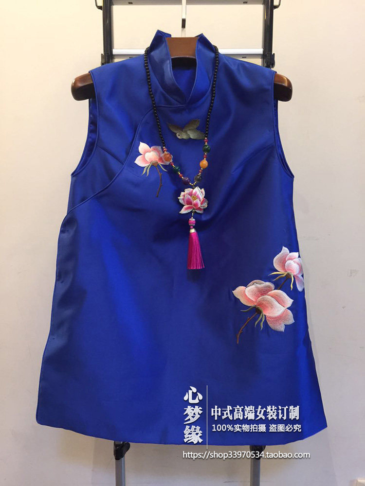 春夏特价新款中式立领无袖坎肩