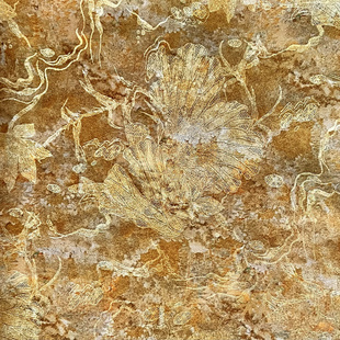 （金荷） 湖丝老料135*135方巾高端香云纱织花金线丝巾披肩