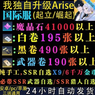 我独自升级Arise自抽号初始国际服自选SSR开局石头起立崛起游戏号