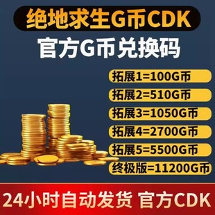 CDK吃鸡游戏金币皮肤GB充值卡 PUBGG币绝地求生兑换码 官方秒发