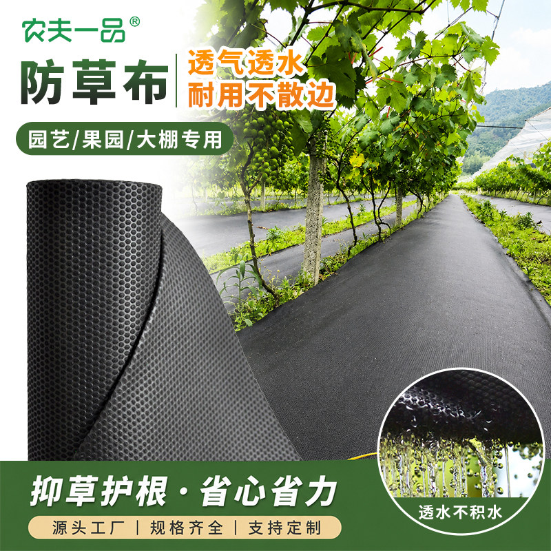 透水防草布园艺地布黑色除草膜图片