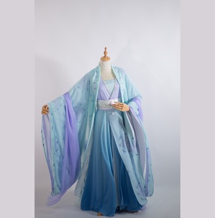 白璧阁  叶冰裳 薄荷绿蓝渐变宫装  仙侠演出服古装