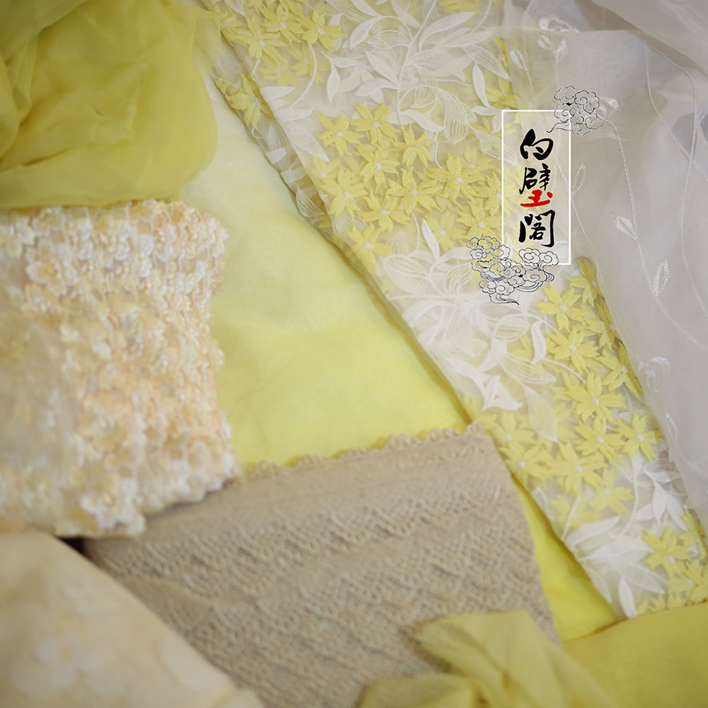 手工DIY/古装汉服娃衣手作/面料布料福袋绣花雪纺渐变印花提花棉