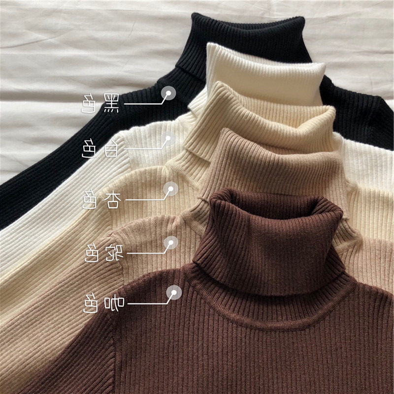 2022年新款秋冬季設計感小衆外穿內搭針織打底衫女士堆堆高領毛衣在類目 女裝/女士精品, 毛衣中 - 來自Buy2taobao.com提供專業的淘寶代購服務