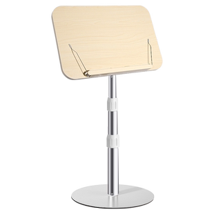 落地阅读架儿童多功能可调节床上看书神器书立书夹器可升降琴键式书架宝宝绘本阅读晨读学习架伸缩书架实木