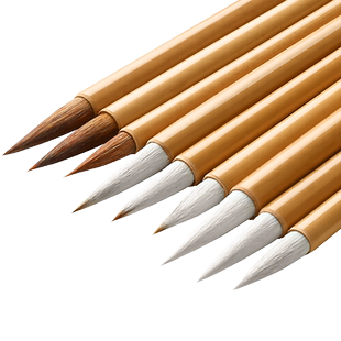 毛笔兼毫狼毫羊毫大白云初学者套装隶行书练字中楷小楷毛笔专业级入门小学生成人文房四宝国画毛笔书法专用