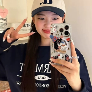 magic756手机壳90GT X9A 70硅胶50se华为100pro可爱X10 X50i畅玩30 趣味鼹鼠雪人支架适用荣耀300 X40 200