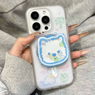 西高地摇摇乐磁吸支架适用小米14T/13TPRO/NOTE12S手机壳poco X3GT软F7/F5红米13/14C/C65可爱11/M6pro硅胶X7