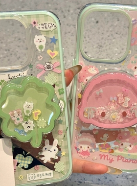 卡通趣味摇摇乐磁吸支架适用A3/OPPOReno14/13/12/11F手机壳findx8ultra/X6情侣A98/A5pro可爱K12/A2/A55/A78