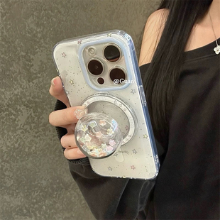 ins摇动星星带支架适用OPPOA5/Reno15/12/13f/11/10手机壳findx8/X7 ultra新款A1/A3pro磁吸K12/A2x/A58/A96