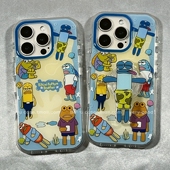 200手机壳90GT 300情侣X9A X60 可爱旋转比奇堡路人鱼带支架适用华为magic8荣耀400 X50pro软X40 X70i畅玩30m