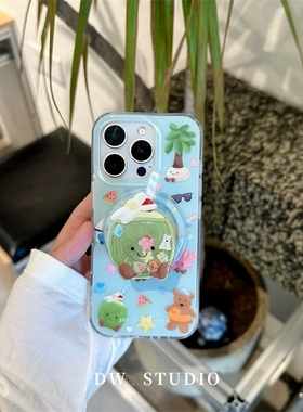 摇摇乐椰子支架磁吸支架适用NOthing 2A/3手机壳2谷歌Pixel9/10PRO/87创意Pmote edge60pro可爱56华硕ROG9/54