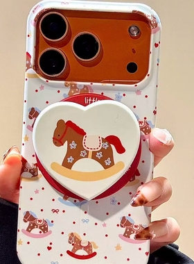 爱心摇摇马磁吸支架适用A3/OPPO FindX9/X8ultra/Reno15C/14/12/11F/10手机壳A98可爱A6pro/K13/A2新年96/A58