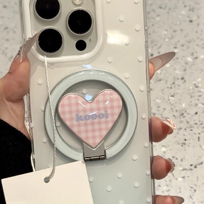 白波点折叠爱心磁吸适用oppo realmeGT5PRO手机壳NEO6真我13/GT2大师探索GT5支架neo8/14/12X新款V23/V70S女