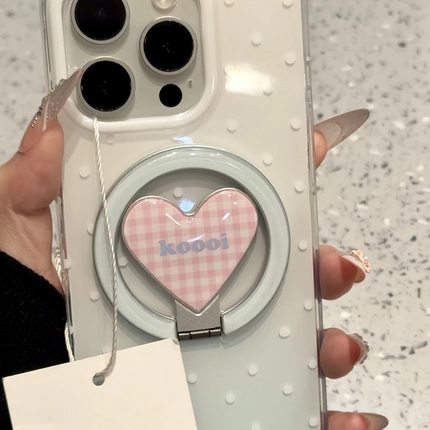 白波点折叠爱心磁吸适用OPPOA5/Reno14/12/13/11f/10手机壳findx6/X8 ultra新款A1/A3pro支架K12/x7女A58/A96