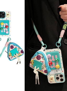 创意卡包斜挎背带适用荣耀300手机壳X9c/100/90/70/80零钱包X60i/X40手提绳magic76女50pro畅玩60plus/X30/GT