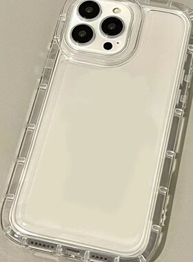 空压防摔气囊减震适用于苹果15/14手机壳iPhone 12pro纯色se3简约ip8透明11/13PROMAX全包边XR软胶6/7P女XS男