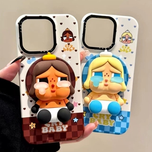 15手机壳X8ultra OPPO 硅胶帽子哭娃磁吸支架适用A6 A98 A58 Reno14 A2m FindX9 A3X A5pro情侣K13 11F