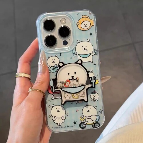自嘲小熊摇摇乐支架适用oppo realme NEO8/GT7真我13/GT2大师探索GT8pro/neo6se手机壳16PRO+14/V70可爱V50S