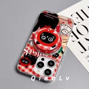 Z6X 7Se手机壳z7x可爱12 Z9turbo 8pro 638 11s硅胶Z1软U5e 超火猫咪磁吸支架适用vivo iQOOneo9S